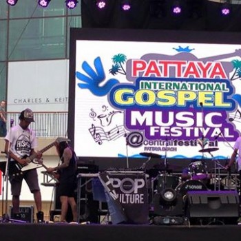 CfourJ Jeshurun performing in Pattaya International Gospel Music Festival at Central Festival